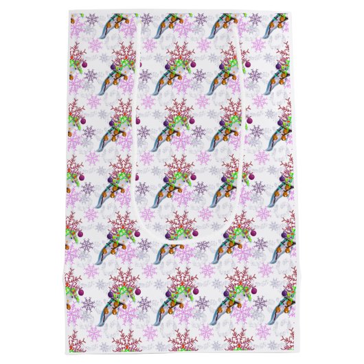 Festive Axlotl Medium Cadeauzakje (Achterkant)