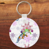 Festive Axlotl Sleutelhanger (Voorkant)
