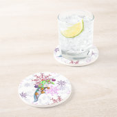 Festive Axlotl Zandsteen Onderzetter (Zijkant)