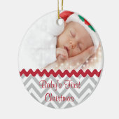Festive Baby's First kerstfoto Ornament (Links)