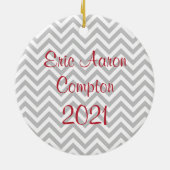 Festive Baby's First kerstfoto Ornament (Achterkant)