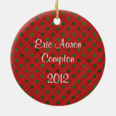 Festive Baby's First kerstfoto Ornament (Achterkant)