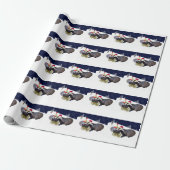 Festive Badgers wrappen papier (Uitgerold)