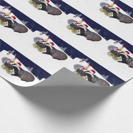 Festive Badgers wrappen papier (Hoek)