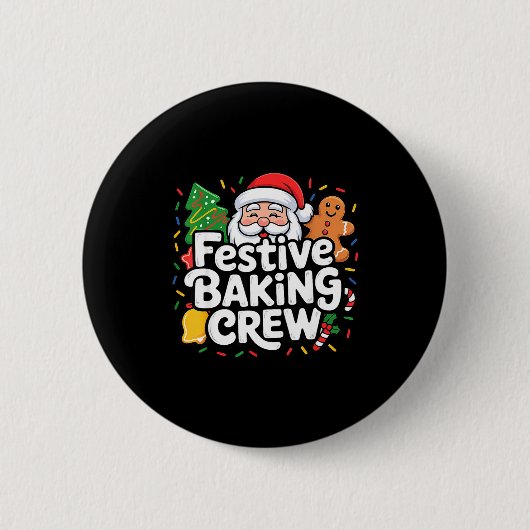 Festive Baking Crew Soft Palette Holiday Family Ch Ronde Button 5,7 Cm (Voorkant)