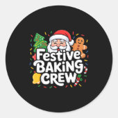 Festive Baking Crew Soft Palette Holiday Family Ch Ronde Sticker (Voorkant)