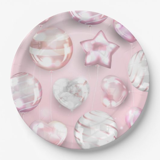 Festive-ballon Papieren Bordje (Voorkant)