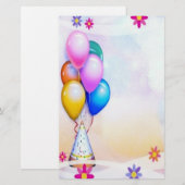 Festive Ballons Briefpapier (Voorkant / Achterkant)