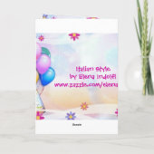 Festive Ballons - Kids Birthday Kaart (Achterkant)