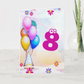 Festive Ballons - Kids Birthday Kaart (Voorkant)