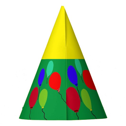 Festive Balloons Party Petten Feesthoedjes (Achterkant)