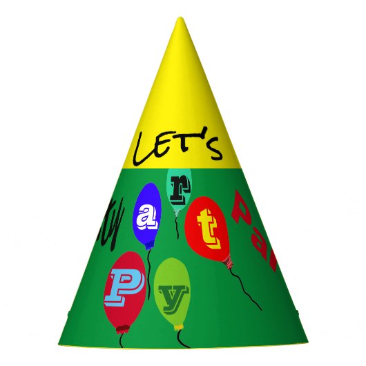 Festive Balloons Party Petten Feesthoedjes (Voorkant)