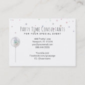 *~* Festive Balloons Rainbow Party Event Planner  Visitekaartje (Achterkant)