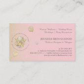 Festive Balloons Rustic Gold Party Event Planner Visitekaartje (Achterkant)