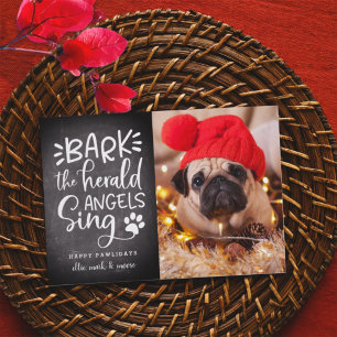 Festive Barks   Holiday Pet Photo Card Feestdagenkaart