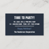 Festive Bauble, Kantoor kerstfeestkaartje Informatiekaartje (Achterkant)