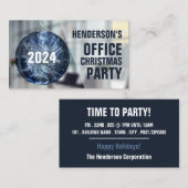 Festive Bauble, Kantoor kerstfeestkaartje Informatiekaartje (Voorkant / Achterkant)