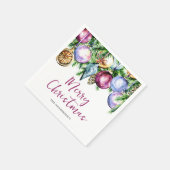 Festive Bauble Waterverf kerstparty Servet (Hoek)