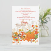 Festive Bedankt Thanksgiving Uitnodiging (Staand voorkant)