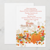 Festive Bedankt Thanksgiving Uitnodiging (Voorkant / Achterkant)