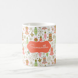 Festive Bells Pattern Personalized Mug Koffiemok