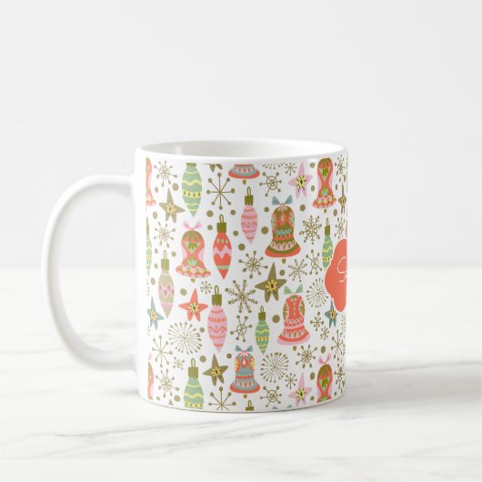 Festive Bells Pattern Personalized Mug Koffiemok (Links)