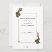 Festive  Bells, Ribbon and Holly Feestdagenkaart (Achterkant)