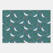 Festive Beluga Whale Illustration Kerstmis Inpakpapier Vel (Voorkant 3)