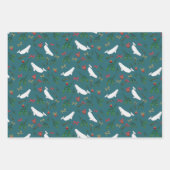 Festive Beluga Whale Illustration Kerstmis Inpakpapier Vel (Voorkant)