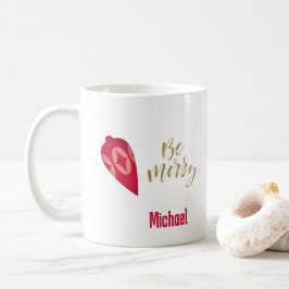 Festive Berry Color Ornament be Merry Koffiemok
