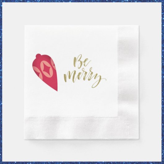 Festive Berry Color Ornament be Merry Servet