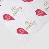 Festive Berry Color Ornament be Merry Tissuepapier (Detail)