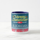 Festive Best Boss Ever met Snowman Kerstmis Mok (Midden)