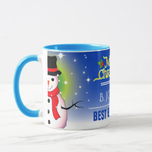 Festive Best Boss Ever met Snowman Kerstmis Mok