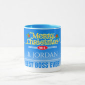 Festive Best Boss Ever met Snowman Kerstmis Mok (Midden)