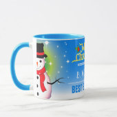 Festive Best Boss Ever met Snowman Kerstmis Mok (Links)