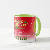 Festive Best Boss Ever met Snowman Kerstmis Mok (Voorkant rechts)