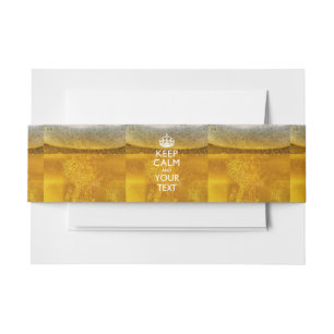 Festive Bier HOUDT CALM EN Uw Creatieve Tekst Uitnodigingen Wikkel