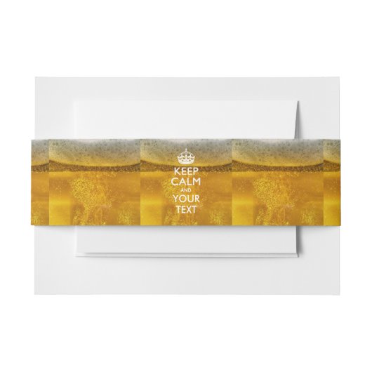 Festive Bier HOUDT CALM EN Uw Creatieve Tekst Uitnodigingen Wikkel (Voorkant Voorbeeld)