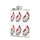 Festive Bird Art Holly Robins Heupfles (Links)