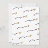 Festive Bird Parade Goway Party Kaart (Achterkant)