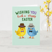 Festive Birds Celebration Card Kaart (Gele Bloem)