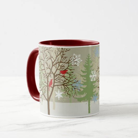 Festive Birds Mok (Voorkant links)