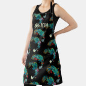 Festive Birds Schort met aangepaste naam (Insitu)