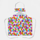 Festive Birthday-ballonnen Elke pagina aangepaste  Schort (Voorkant)