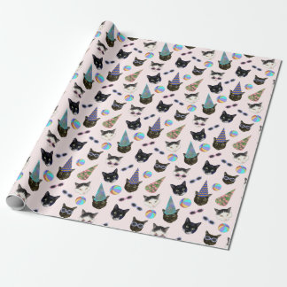 Festive Birthday Cats Summer Pool Party Cadeaupapier