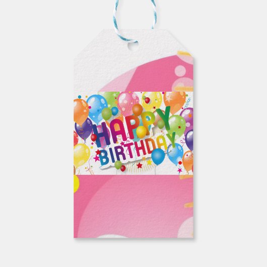 Festive Birthday Gift Tag Cadeaulabel
