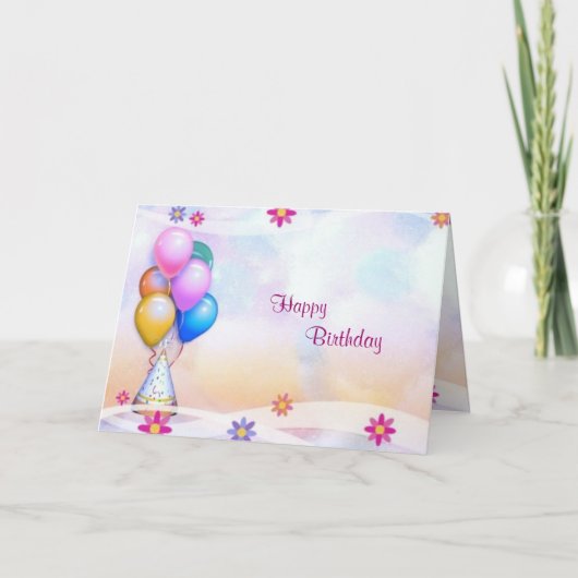 Festive Birthday Kaart (Voorkant)