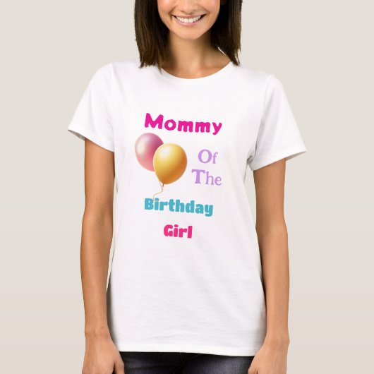 Festive Birthday Mom T-Shirt (Voorkant)