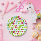 Festive Birthday Party Stippen Paper Borden Papieren Bordje (Feest)